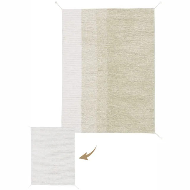 Lorena Canals Omkeerbaar Wasbaar Vloerkleed - Gelato Green - 120 x 160 cm Light Olive