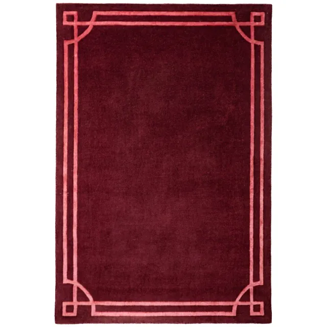 Flair Rugs Gatsby vloerkleed donkerrood