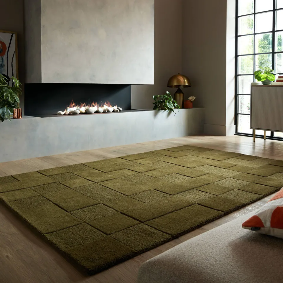 Flair Rugs Checkerboard Modern vloerkleed groen, foto 2