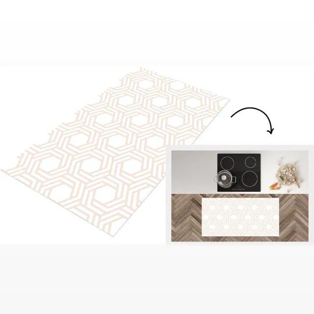 KitchenYeah Keukenloper - Loper keuken - Design - Geometrie - Patroon - Keukenloper vinyl Multicolor