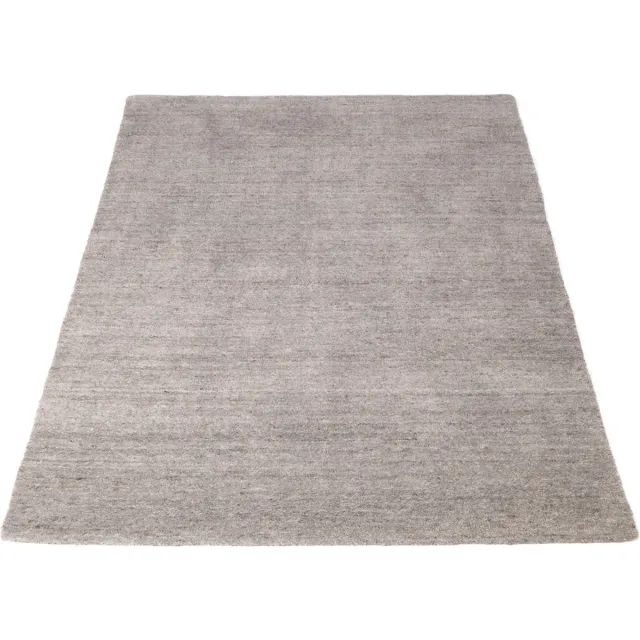 Veer Carpets Vloerkleed New Berbero Beige 101 - 160 x 230 cm - Wol Hoogpolig Vloerkleed – Japandi / Tijdloos Design Licht Grijs