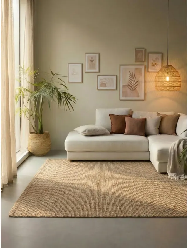 Duraxl Vloerkleed - Jute - Natuurlijk - 160 x 230 cm Goud