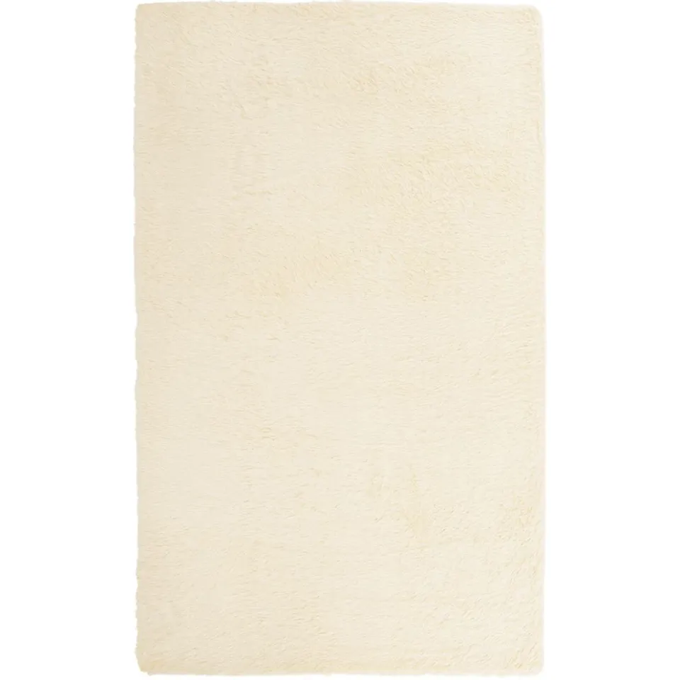 vidaXL Hoogpolig vloerkleed NAVARRA 80x150 cm polyester crèmekleurig