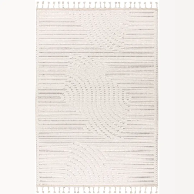 Dutch XXL Modern Vloerkleed | Tapijt | Luxor | Bogen | Crème | 200x290 cm