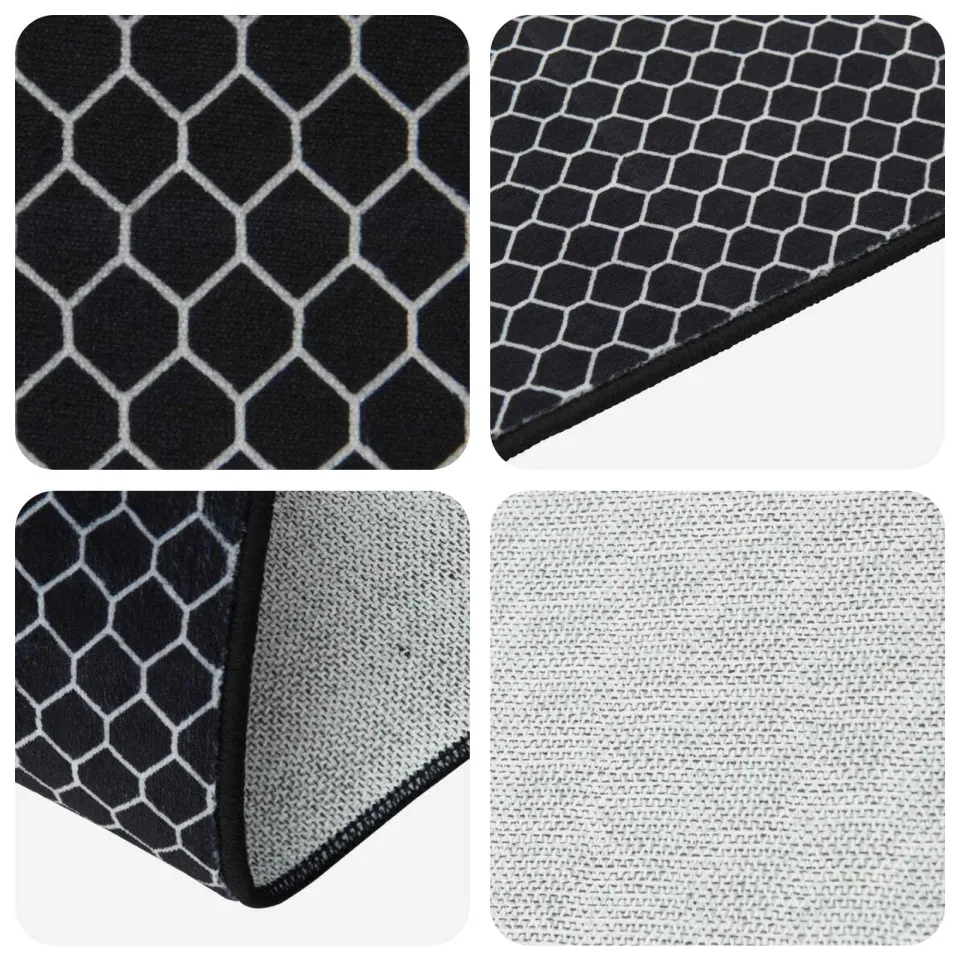 vidaXL Vloerkleedloper ORIZ 1150 gsm Zwart gaaspatroon, foto 4