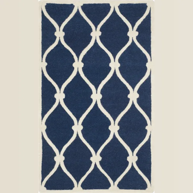 Safavieh Hedendaags Vloerkleed, CAM710 TAPIJT Navy & Ivory