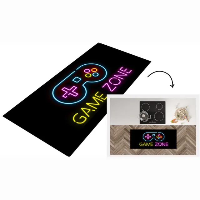 KitchenYeah Keukenloper - Loper keuken - Game - Neon - Quote - Keukenloper vinyl Multicolor