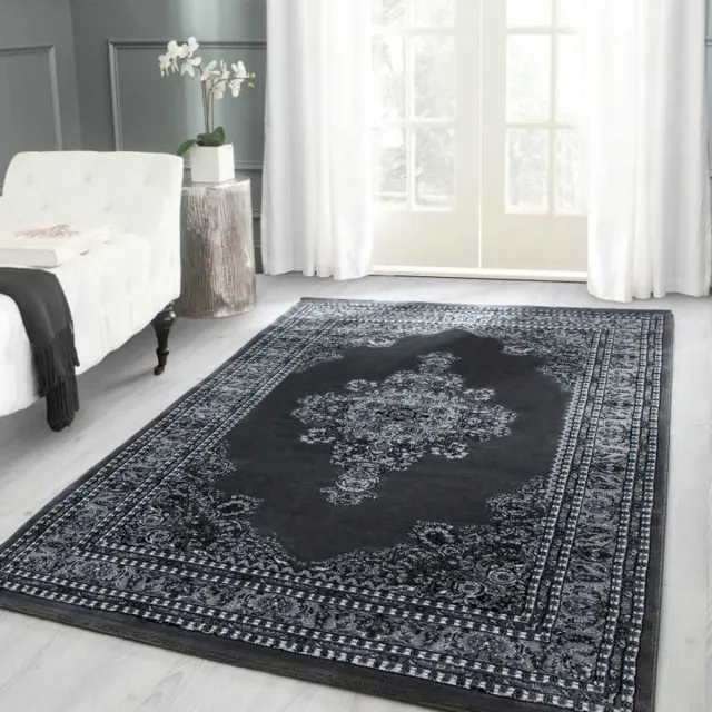 TapisTrend Oosters tapijt Zwart-Wit-Grijs 300x400 cm Marrakesh Oosterse Klassieke 0297