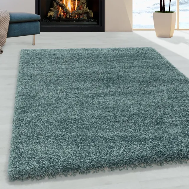 Muratap Monaco Soft Shaggy Hoogpolig Vloerkleed Blauw / Turquoise, foto 3