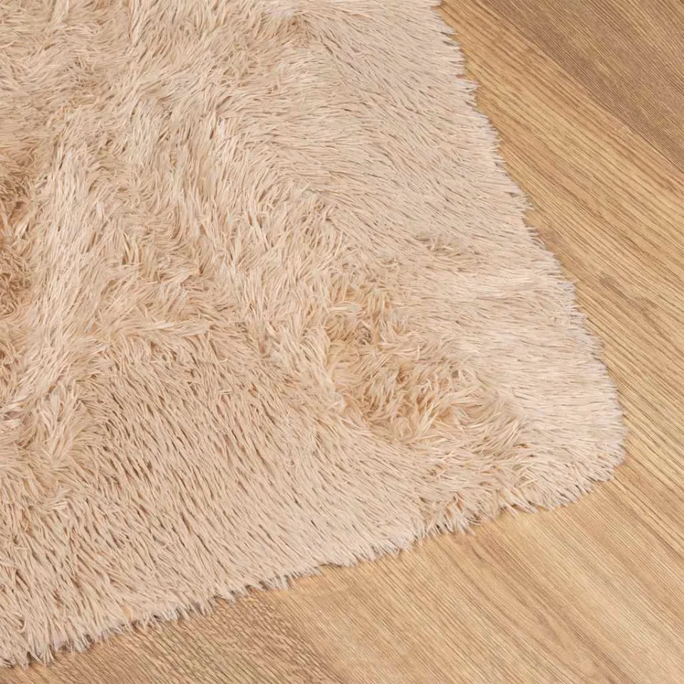 vidaXL Hoogpolig vloerkleed NAVARRA 160x230 cm polyester beige, foto 4