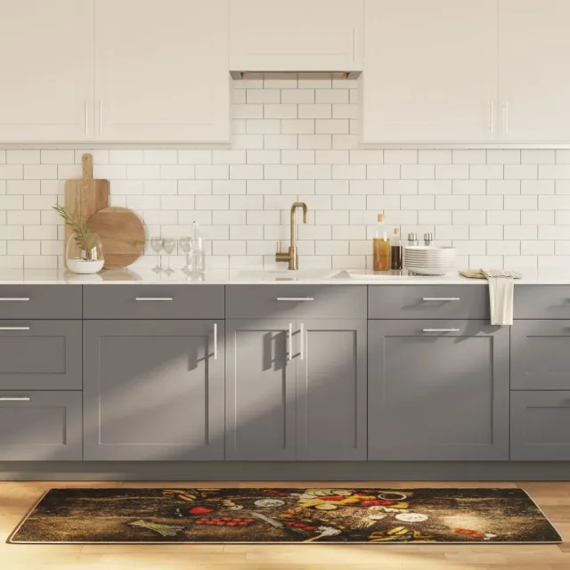 vidaXL Keukenmat wasbaar 60x180 cm meerkleurig
