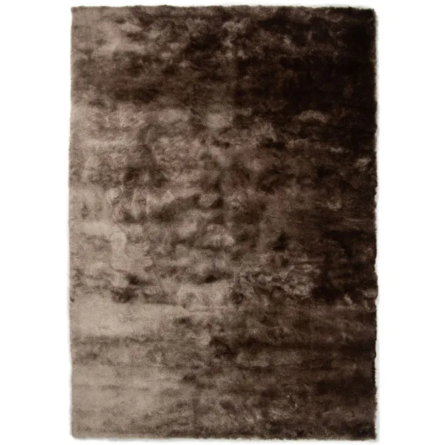 DÉJA Living Vloerkleed 200x290cm - Hoogpolig Taupe Stof - Luno