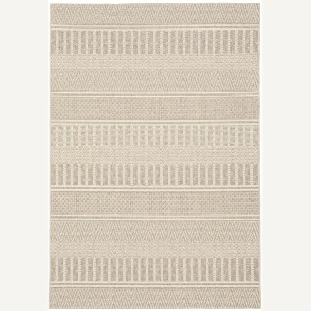 AFK Living Binnen buiten tapijt etnische stijl MAASAI beige