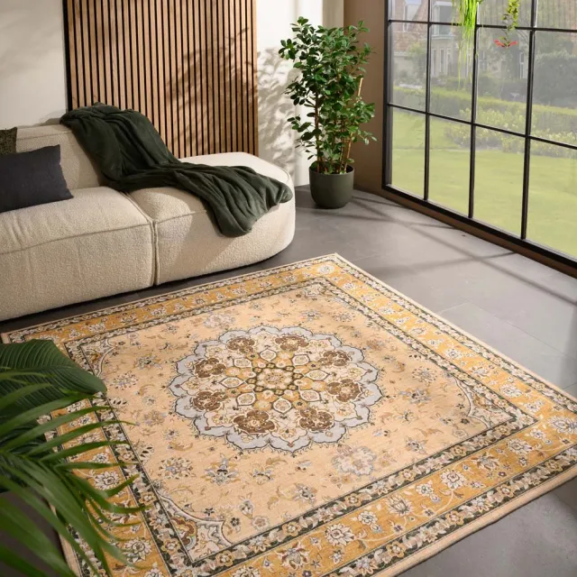 Heritaged Vintage buitenkleed vierkant - Valenca Nova geel 230x230