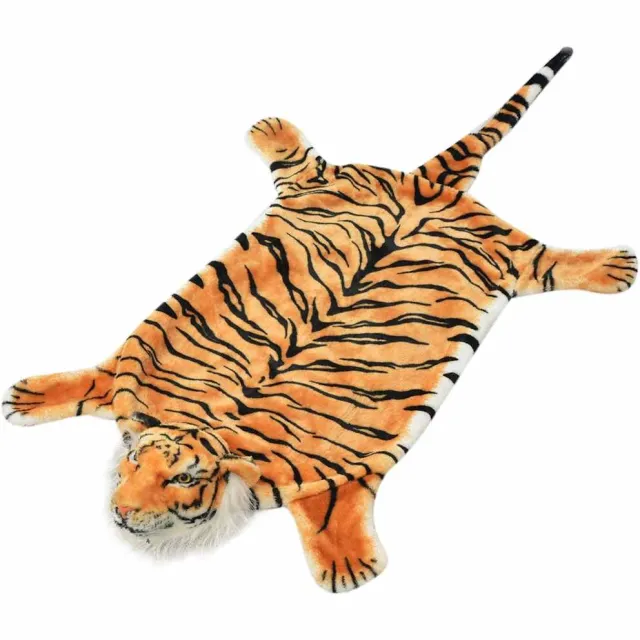 vidaXL Tijgervloerkleed pluche 144 cm bruin
