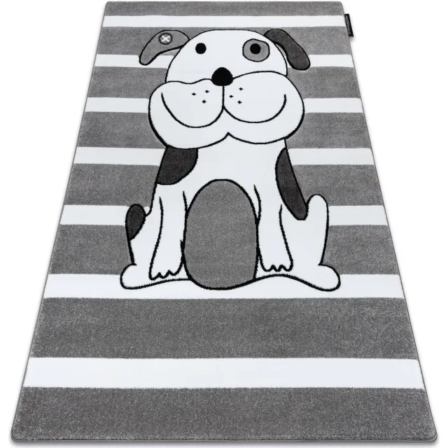 RUGSX Kleden Rugsx Tapijt PETIT PUPPY HOND HONDJE grijskleuring 140x190 cm