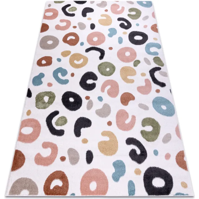 RUGSX Kleden Rugsx Tapijt FUN Spots voor kinderen vlekken room 80x150 cm Beige