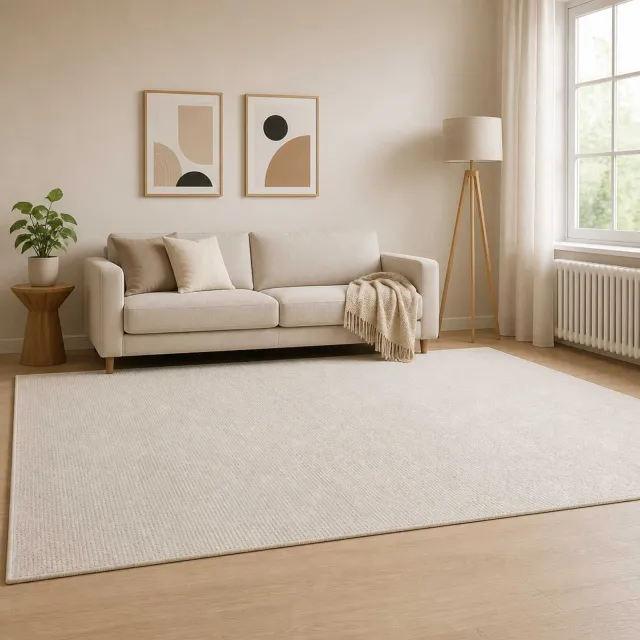 vidaXL Vloerkleed Crèmekleurig 160 x 230 cm 100% Polyester 3 mm, foto 2