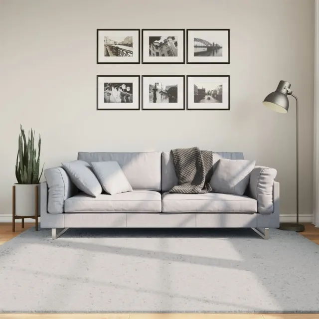 vidaXL Vloerkleed HUARTE laagpolig zacht wasbaar 200x200 cm grijs, foto 2