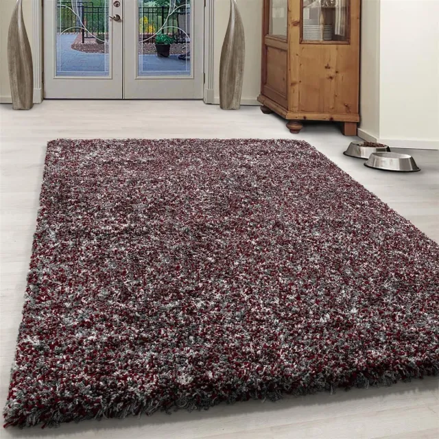 flycarpets Lorium Vloerkleed - Rood/Grijs/Wit - Hoogpolig
