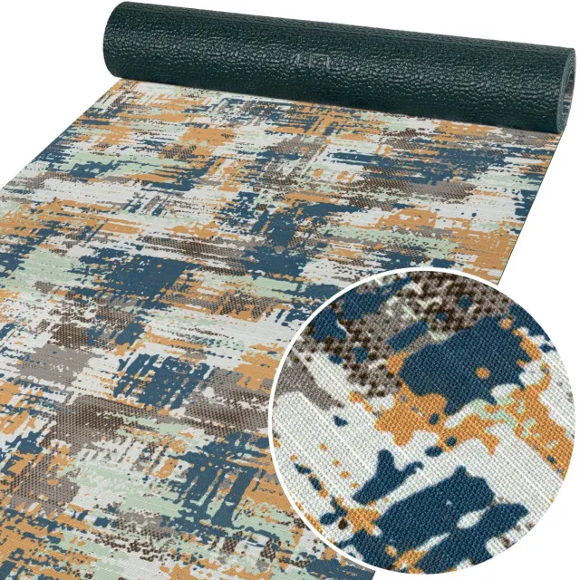 ANRO Keukenloper Ruvina Abstract Blauw-Oranje – Antislip Gangloper Tapijtloper 3 mm
