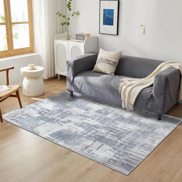 Ibenzoa Stijlvol Wasbaar Tapijt met Modern Abstract Design voor Woonkamer en Slaapkamer, Antislip, Comfortabel, 120 x 160 cm kleurjik
