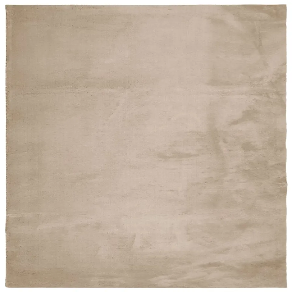 vidaXL Vloerkleed HUARTE laagpolig zacht wasbaar 160x160cm zandkleurig, foto 3