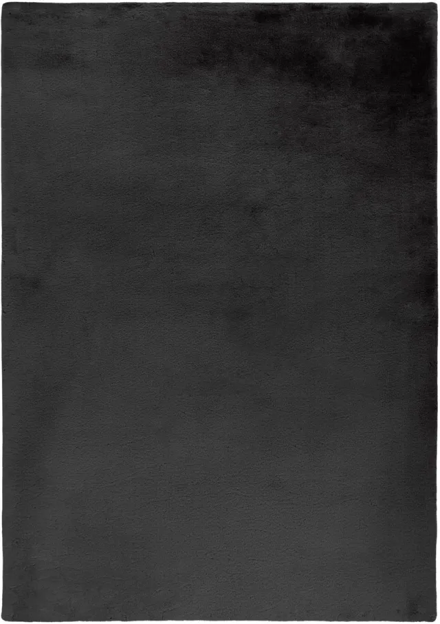 Padiro knus hoogpolig shaggy vloerkleed 160 x 230 cm - donkergrijs - modern effen ontwerp - voor vloerverwarming - van polyester