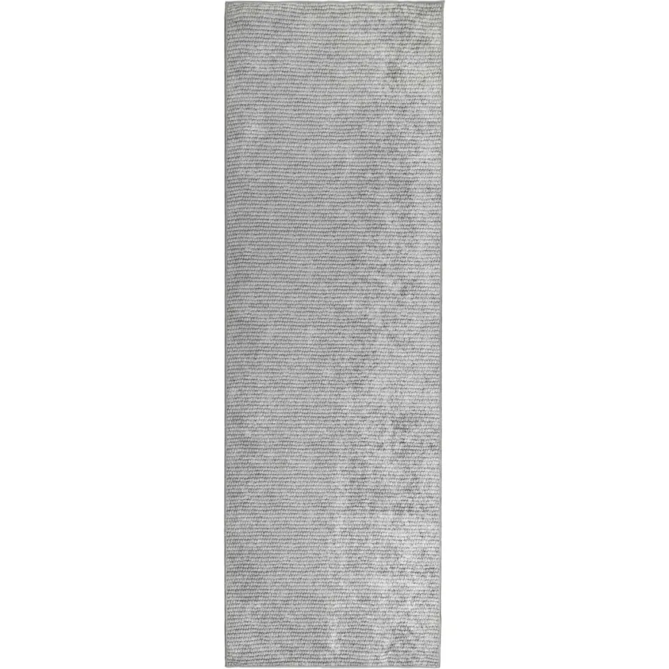 vidaXL Vloerkleed Grijs 50 x 250 cm 100% Polyester 3 mm Wasbaar