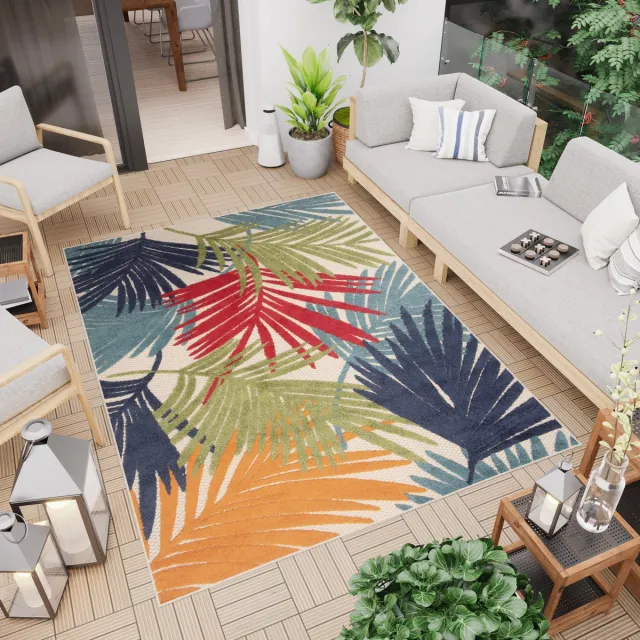 Tapiso Patio Tuintapijt Buiten Buitenkleed Outdoor Modern Maat- 200x300 Kleurrijk 3