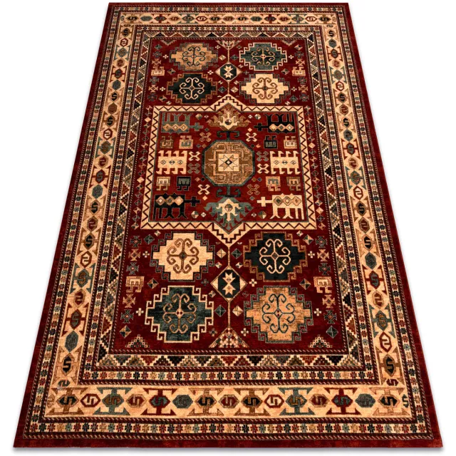 RUGSX Kleden Rugsx Wollen tapijt KASHQAI 4306 300 oosters, kader 200x300 cm Rood