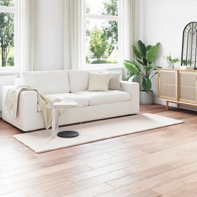 vidaXL Antislip vloerkleed van imitatie konijnenbont OLITE crème, foto 2