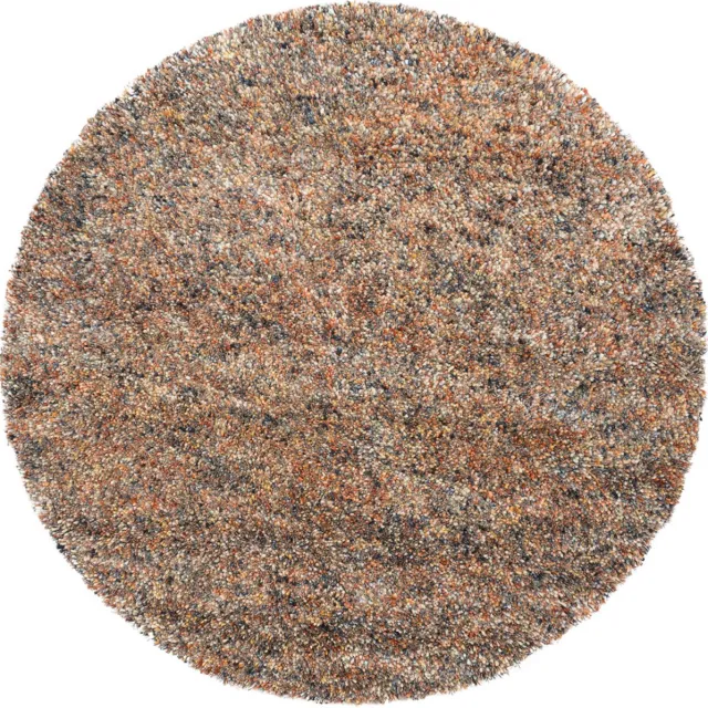 Veer Carpets Vloerkleed Zumba Multicolor 501 Rond ø160 cm - Hoogpolig Wollen Design Vloerkleed Rood
