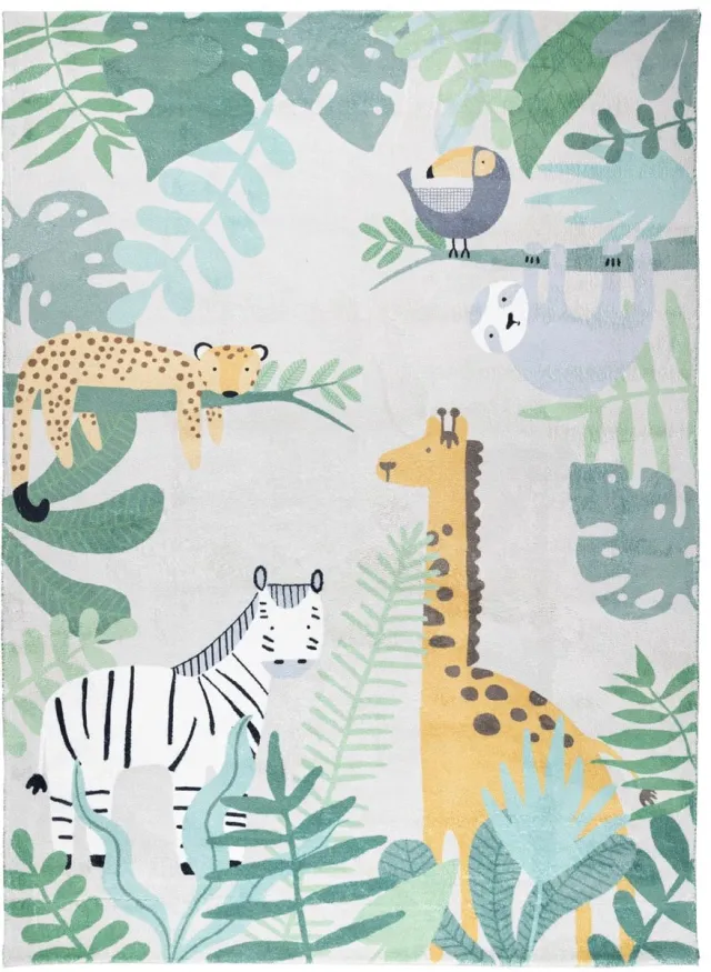 Little Olly Kindervloerkleed - Jungle Giraffe Beige - 160x230cm Multicolor