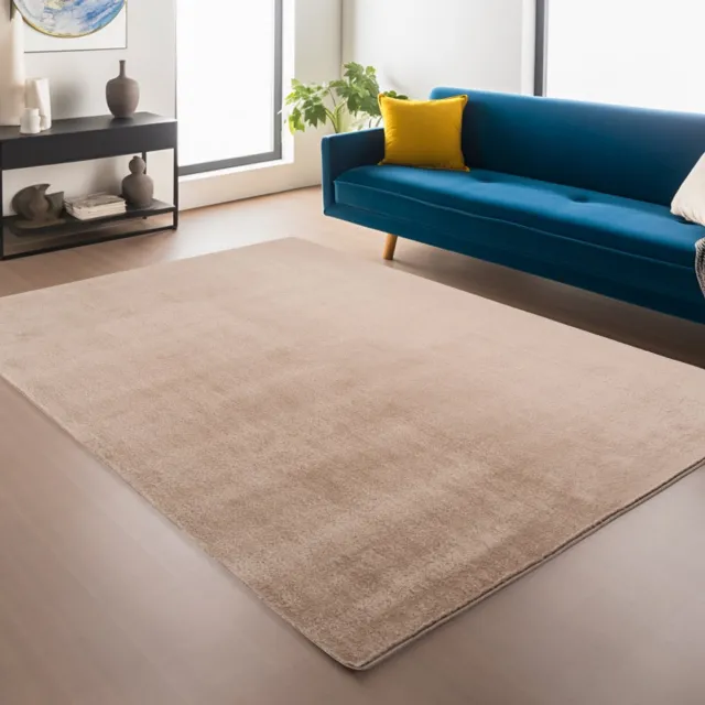 Ayyildiz Antislip Vloerkleed Joy Beige 160 x 220 cm Effen Kleur Zacht