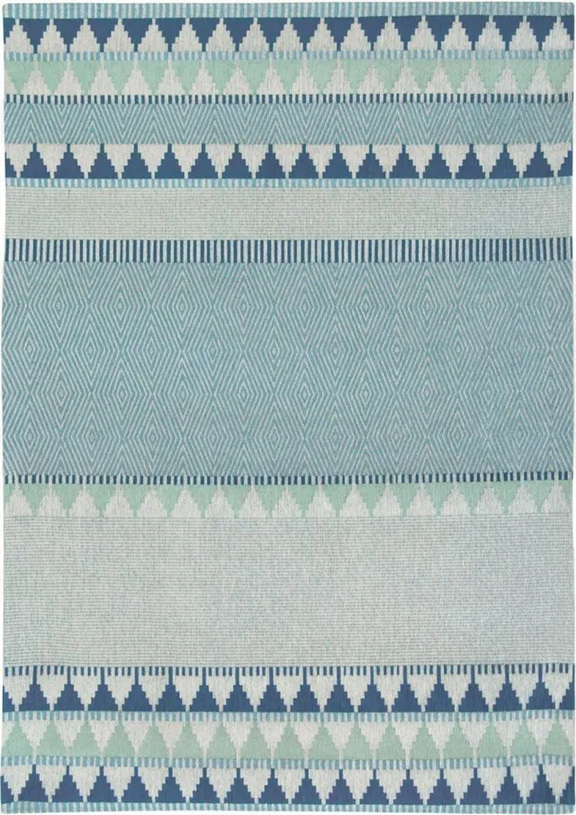 Villa Nova Laagpolig RG8766 Teal Vloerkleed - Villa Nova - 290x390 cm Blauw