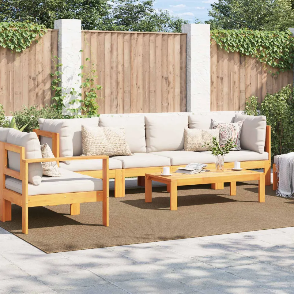 vidaXL Binnen- en buitentapijt AGIRA Naturel 340 x 240 cm Polyester, foto 3