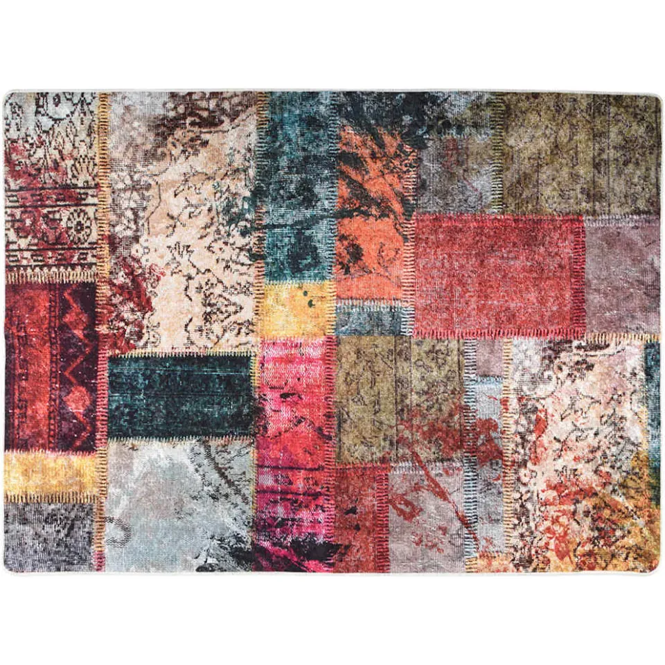 vidaXL Vloerkleed wasbaar patchwork 120x180 cm meerkleurig, foto 2