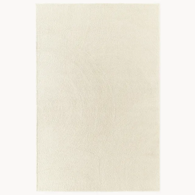 Westwing Collection Handgetuft wollen loper Eleni Wit