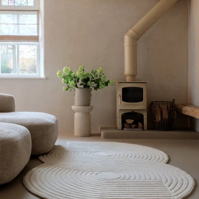 Nordic Weavers Organisch design vloerkleed - Balans Infinity ivoor 200x315