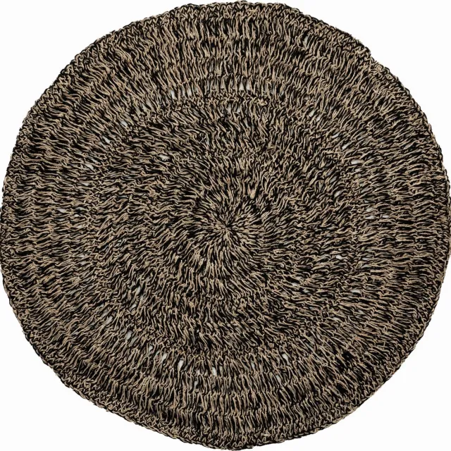 Bazar Bizar Het Zeegras Tapijt - Naturel Zwart - 100 Natural