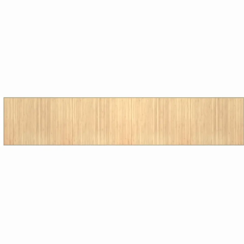 vidaXL Vloerkleed rechthoekig 80x400 cm bamboe lichtnaturel beige, foto 3