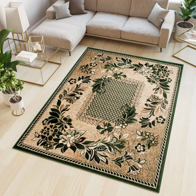Tapiso Atlas PP Vloerkleed Beige Bloemen Woonkamer Tapijt Maat- 130x190