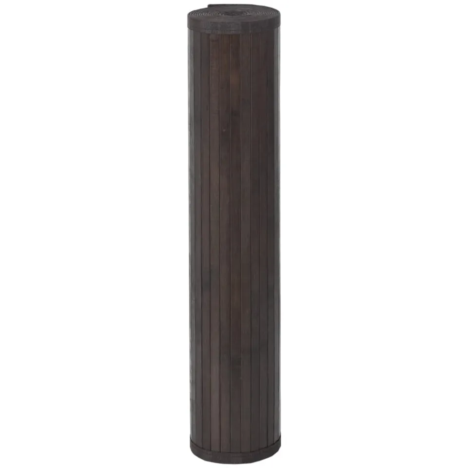 vidaXL Vloerkleed rechthoekig 100x400 cm bamboe donkerbruin
