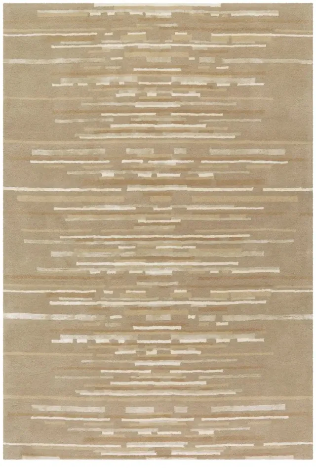 Dutch XXL Wollen Vloerkleed | Tapijt | Satin | Lijnen | Beige