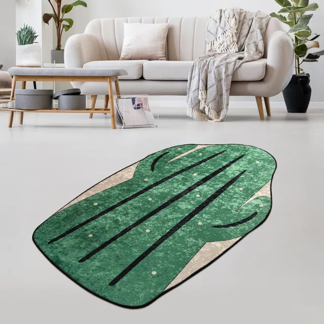 Bosdela Kinder- en Babykleed Grote Cactus Wasbaar vloerkleed voor kinder- en babykamers, 100x160 cm, zacht, ideaal voor speelkamers en verschoonruimtes. Groente