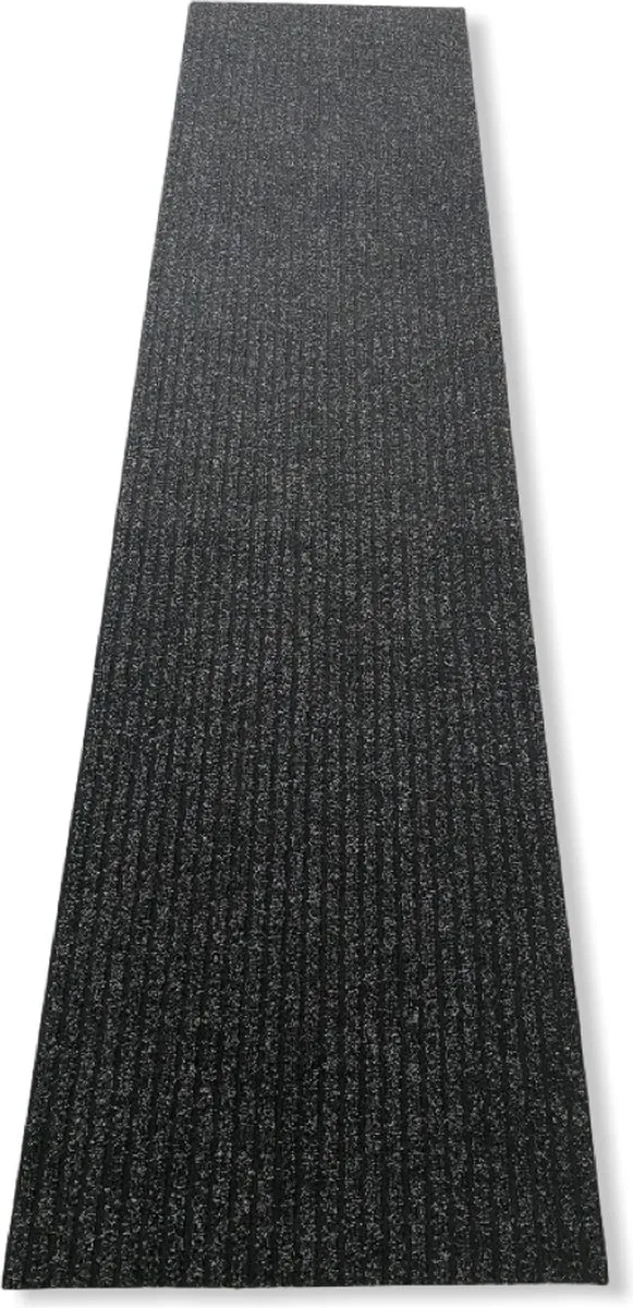 JYG Keukenloper tapijtloper STRIPE - 100x750 cm - anti-slip - antraciet - JYG