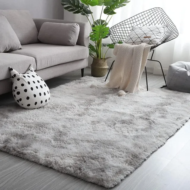 Famanu Hoogpolig Vloerkleed 160 x 230 cm Grijs Wit Modern Pluizig Zacht Tapijt Woonkamer Kinderkamer Decoratie Slaapkamer Hal Loper Buitentapijt Hoogpolig Imitatiebont Shaggy Effen Bedtapijt