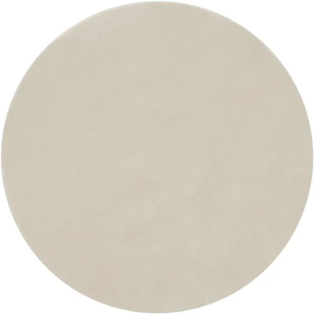 Tectake Kortpolig Vloerkleed - Rond - Ø120 cm - Beige - 1630 g/m² Poolgewicht - Tapijt voor Woonkamer, Slaapkamer, Eetkamer - Onderhoudsvriendelijk en Wasbaar - Antislip Ondertapijt - Allergievriendelijk - Diverse maten en kleuren