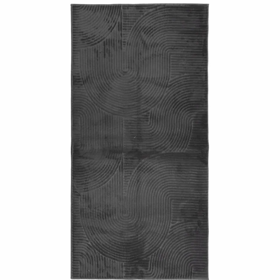vidaXL Vloerkleed IZA laagpolig Scandinavisch 100x200 cm antraciet, foto 3